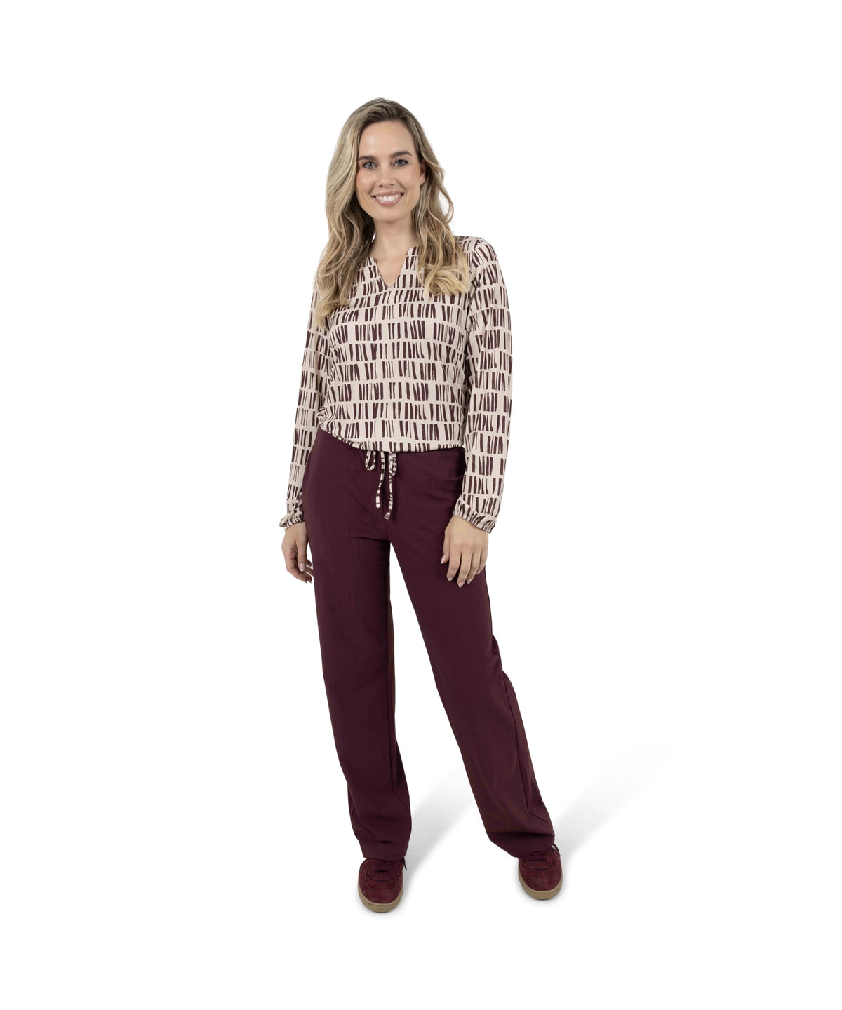 Amanda | Ivory-bordeaux