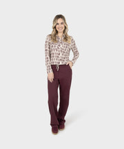 Amanda | Ivory-bordeaux